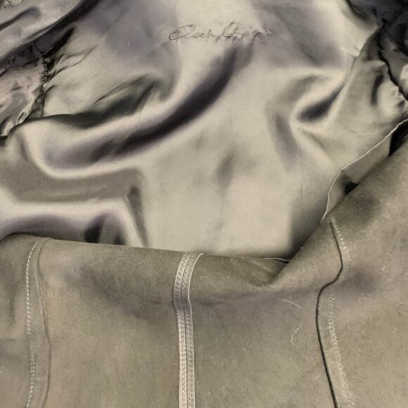 RICK OWENS Size 8 Black Lambskin Leather Biker Jacket - Picture 12 of 14